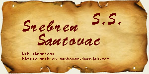 Srebren Santovac vizit kartica